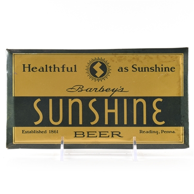 Sunshine Beer 1930s Tin-Over-Cardboard Sign RARE