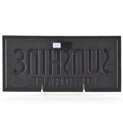 Sunshine On Draft 1940s Pressed Sign RARE