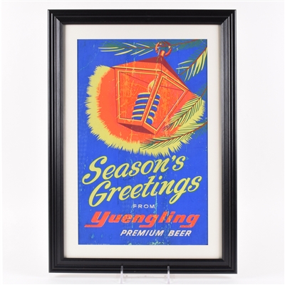 Yuengling Beer Seasons Greetings 1960s Da-Glo Cardboard Sign