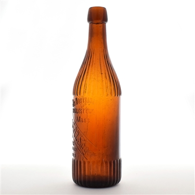 Bunker Hill Lager Pre-Prohibition Fluted Embossed Blob Top Bottle