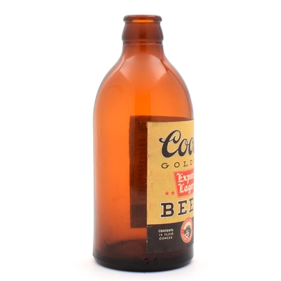Coors Export Lager 1930s Stubby Bottle CLEAN