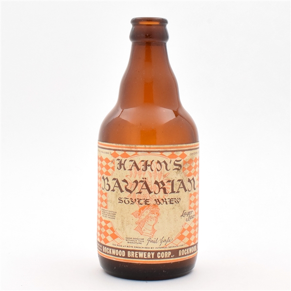 Hahns Bavarian Style Brew 1930s Steinie Bottle