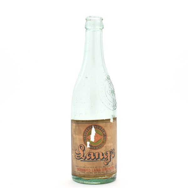 Langs Pre-Prohibition Embossed Bottle