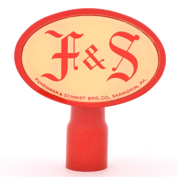 F and S 1950s 2-Sided Plastic Tap Knob CREAM