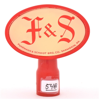 F and S 1950s 2-Sided Plastic Tap Knob CREAM