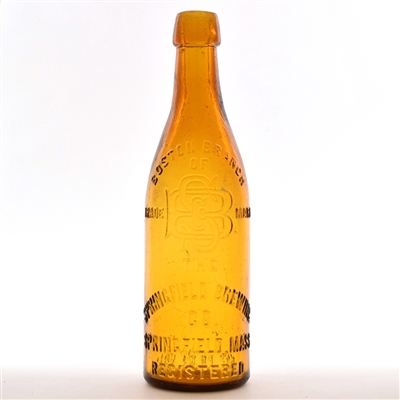 Springfield Brewing Co Pre-Prohibition Embossed Blob Top Bottle BOSTON BRANCH