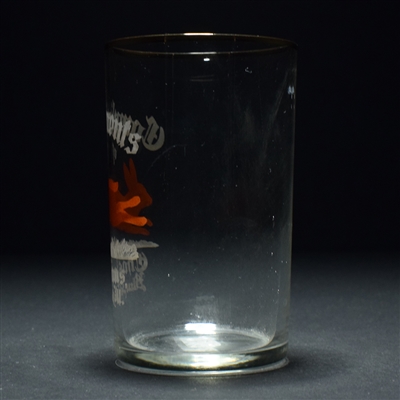 Chas Haas Pre-Prohibition 2-Color Etched Drinking Glass RABBIT