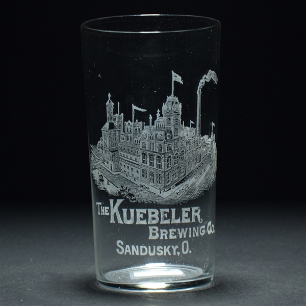 Kuebeler Brewing Co Pre-Pro Factory Scene Etched Glass