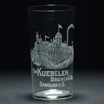 Kuebeler Brewing Co Pre-Pro Factory Scene Etched Glass