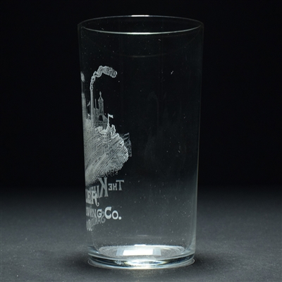 Kuebeler Brewing Co Pre-Pro Factory Scene Etched Glass