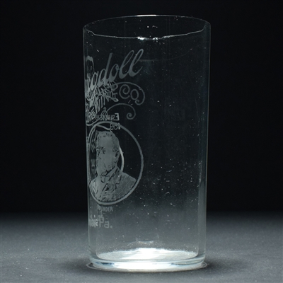 Louis Bergdoll Brewing Pre-Prohibition Faceted Etched Glass