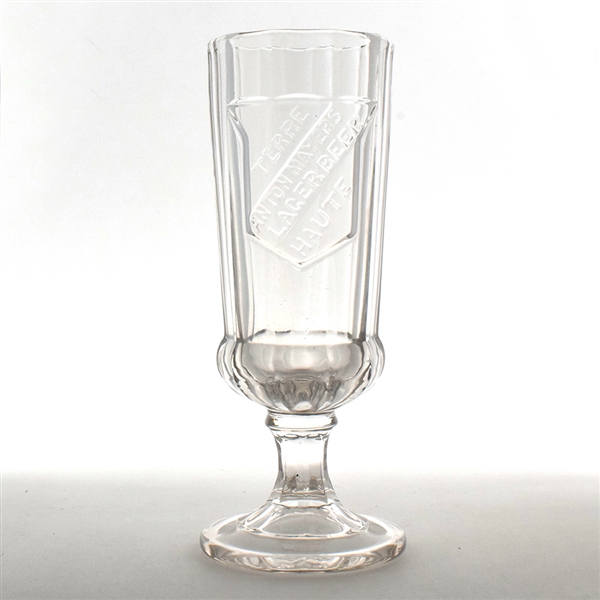 Terre Haute Anton Mayers Lager Beer Pre-Pro Fluted Embossed Goblet