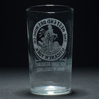 West End Brewing Co Etched Drinking Glass 1 of 2