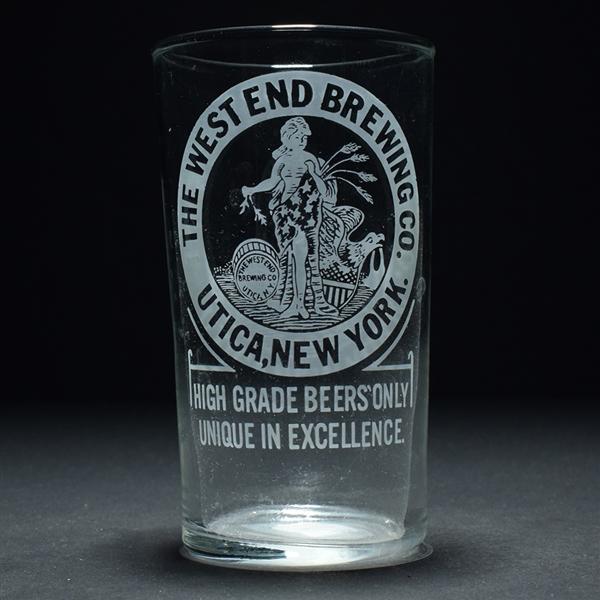 West End Brewing Co Etched Drinking Glass 2 of 2