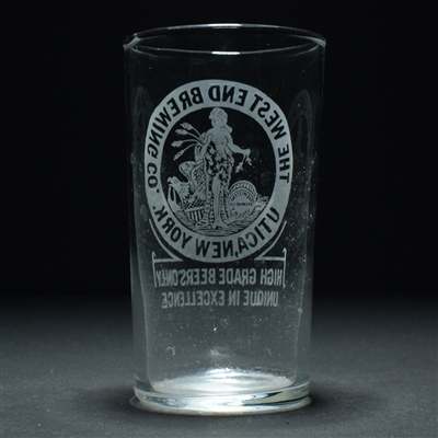 West End Brewing Co Etched Drinking Glass 2 of 2