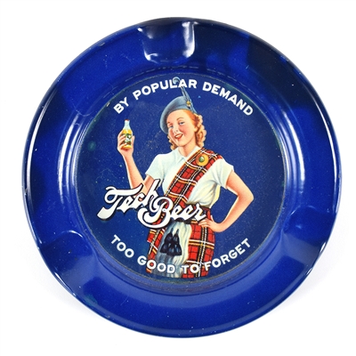 Tech Beer 1930s Glass Faced Ash Tray
