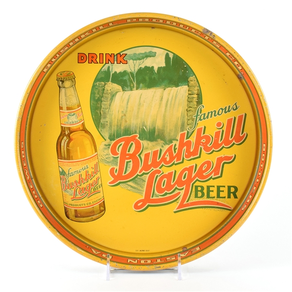 Bushkill Lager Beer 1930s Serving Tray