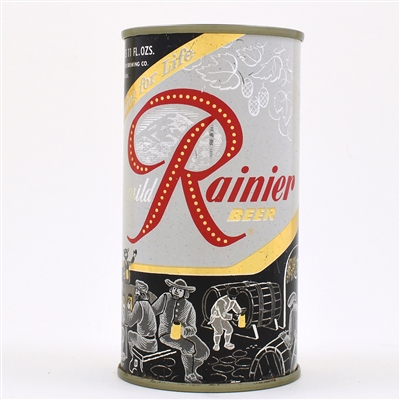 Rainier Jubilee 11 Ounce Flat Top BREWED NATURALLY Black UNLISTED