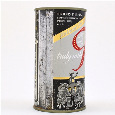 Rainier Jubilee 11 Ounce Flat Top BREWED NATURALLY Black UNLISTED