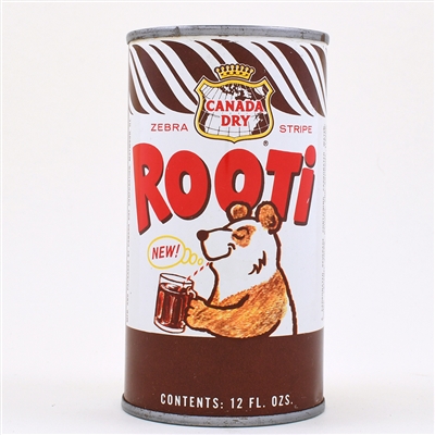 Rooti Root Beer Soda Flat Top Canada Dry NEAR MINT