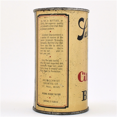 Schmidts City Club Beer Instructional Flat Top 130-1 OI 743