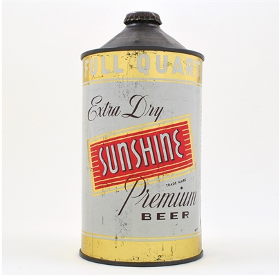 Sunshine Beer Quart Cone Top 219-15 RARE CLEAN