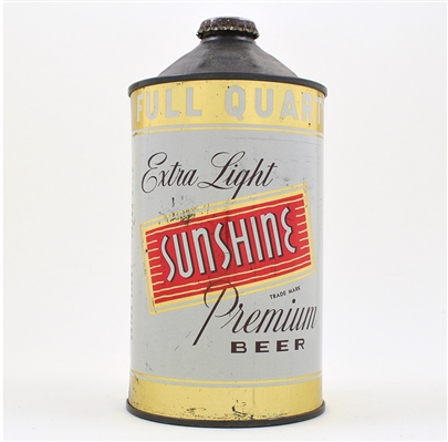Sunshine Beer Quart Cone Top 219-15 RARE CLEAN