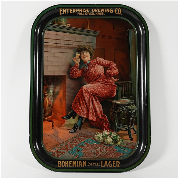 Enterprise Brewing Bohemian Style Lager Pre-Prohibition Tray ULTRA RARE INCREDIBLE