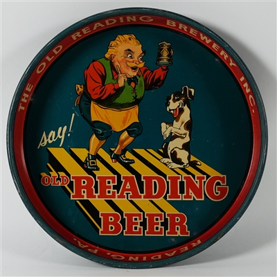Old Reading Beer Gus with Dog Tray 12 Inch EXCELLENT