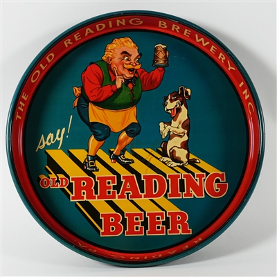 Old Reading Gus with Dog Tray 13 Inch OUTSTANDING
