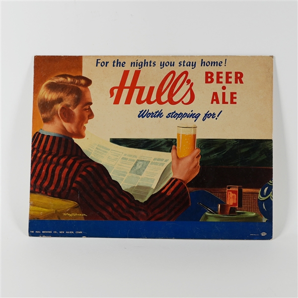 Hulls Nights You Stay Home Beer Ale Worth Stopping For Cardboard Sign