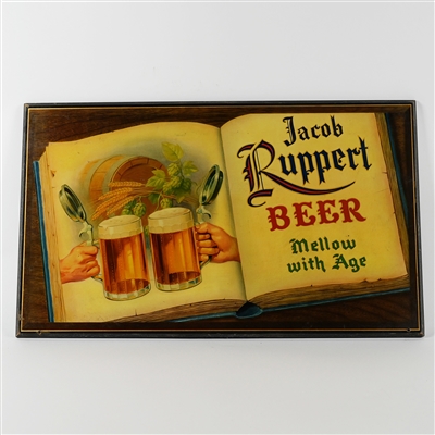 Jacob Ruppert Beer Mellow With Age Compressed Material Sign
