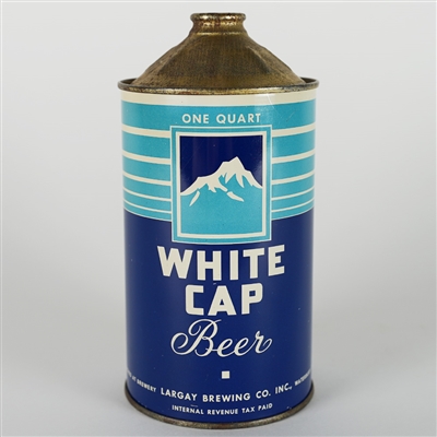 White Cap Beer Quart Cone Top NEW ENGLAND HOLY GRAIL 220-17 MINTY